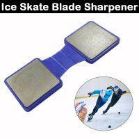 Ice Skate Blade Sharpener 600/1200 Grit Double Sided Portable Diamond Ceramic Blade Grinder for Roller Shoes Speed Skating Training Equipment