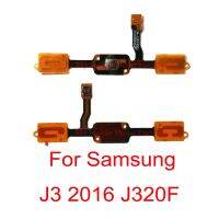 กลับหน้าแรกปุ่มสายดิ้นสําหรับ Samsung Galaxy J3 2016 J320 J320F J320M ปุ่มเมนูหลักกลับคีย์เซนเซอร์สายดิ้น