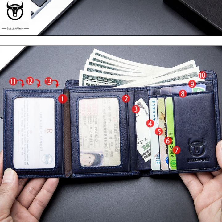 bullcaptain-genuine-leather-men-short-wallet-fold-business-money-bags-male-driver-license-purse-credit-card-holder-clutch-jyb013