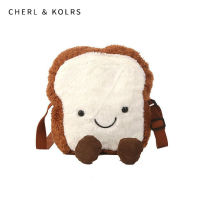 CHERL &amp; KOLRS กระเป๋าสะพายข้างฮาราจูกุญี่ปุ่นอินส์น่ารักการ์ตูนขนมปังแกะขนสัตว์กระเป๋าสะพายไหล่นิสัยใจคอนักเรียนกระเป๋าเล็กสี