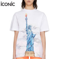 iCONiC STATUE OF LIBERTY T-SHIRT #5410 เสื้อยืด พิมพ์ลาย เทพีเสรีภาพเสื้อยืดแฟชั่น เสื้อยืดสีขาว เสื้อยืดผญ เสื้อยืดผช เสื้อยืดลาย