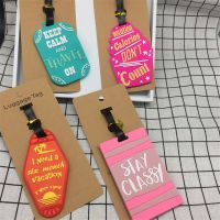 【DT】 hot  Keep Calm Luggage Tag Fashion Women Silica Gel Suitcase ID Address Holder Baggage Boarding Tag Portable Label Travel Accessories