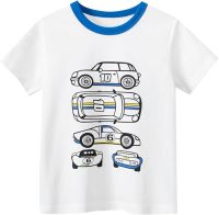 Toddler Boys Short Sleeve Tees Cotton Casual Racing Car Graphic Crewneck Summer Top Clothes Boys Thermal