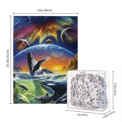 Orka Universe Wooden Jigsaw Puzzle 500 Pieces Educational Toy Painting Art Decor Decompression toys 500pcs
