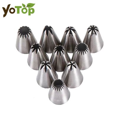 【hot】 Multiple Large Metal Decoration Tips Pastry Tools Piping Icing Nozzle Dessert Decorators