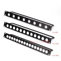 Rack Patch Panel 8 12 16 Way Channel 1U Flight Case Mount For XLR Connecctor Male Female SpeakOn Audio Cable Plug