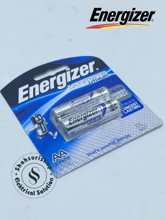 ENERGIZER ULTIMATE LITHIUM BATTERY AA 1,5 V 1.5VOLT ISI 2 BATERAI A2 ...