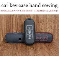 ◘✟ Only Red factory price fit for MAZDA new CX5 Alexa(2016) ATENZE(2015) CX(2013) hand sewing leather car key case cover