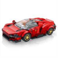 Speed Series Daytona Red Sports Car MOC 11027 High Tech Vehicle Model Building Blocks Bricks Toys Set Kids Boys Gifts Building Sets