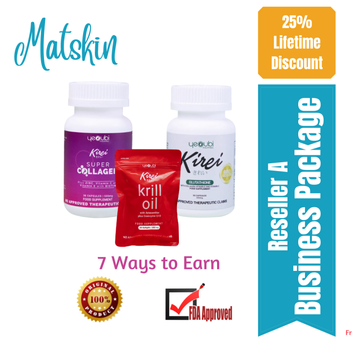 Reseller Package A, Glutathione, Collagen, Krill Oil, Whitening Set, Beauty Set, Business