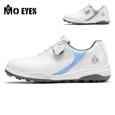 Magic eye new golf shoes for ladies waterproof microfiber anti-skid spikes womens swivel laces golf