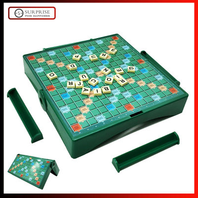 20*20 cm Foldable Scrabble Board Game Folding Travel Scrabble Compact Game Board Age 10+ Bringing Letters and Pepple Together！