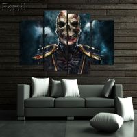 New 4 Piece canvas art Skull Abstract Canvas Painting For Bar Decoration for home Wall Painting Modular Pictures poster Drawing Painting Supplies