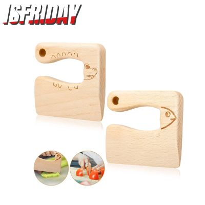 【YF】 Wooden Kids Cooking Toys Safe Knives Cutting Fruit Vegetable Chopper Kitchen Toy Montessori Education Tools For Toddlers