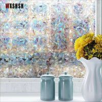 3D Lase Rainbow Static Cling Privacy Removable Vinyl Stained Roll Foils Decorative For Home Building Office 2022 Multi-Size Window Sticker and Films