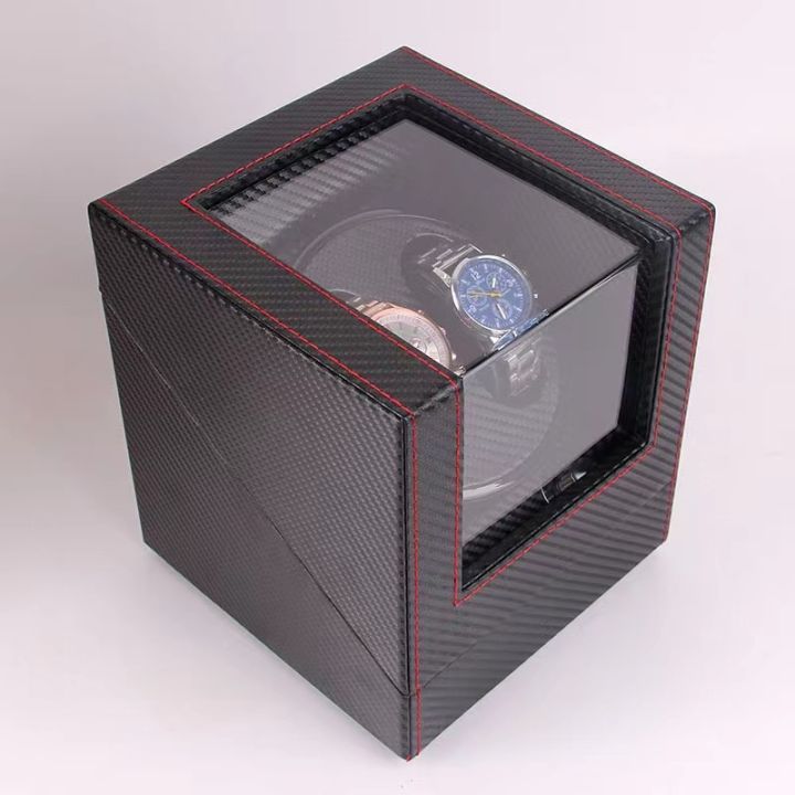 พร้อมส่ง-กล่องใส่นาฬิกา-กล่องนาฬิกา-watch-box-กล่องหมุนนาฬิกา-2-เรือน-กล่องหมุนนาฬิกาอัตโนมัติ-watch-winder-w141d-tt