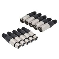 30Pcs 3 Pin XLR Solder Type Connector 15 Male + 15 Female Plug Cable Connector Microphone Audio Socket