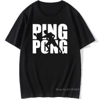 เสื้อยืดผ้าฝ้ายพิมพ์ลาย เสื้อยืดแขนสั้น ผ้าฝ้าย พิมพ์ลายกราฟฟิค Ping Pong Player Evolution สําหรับเล่นปิงปอง  KOMG