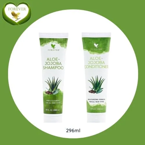 Forever Aloe JOJOBA Shampoo and Conditioner (Stimulates Hair Growth) Vegetarian Vegan Friendly