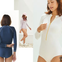 Sea Salt and Vinegar - Sea Palette Long Sleeve Swimsuit - ชุดว่ายน้ำแขนยาว