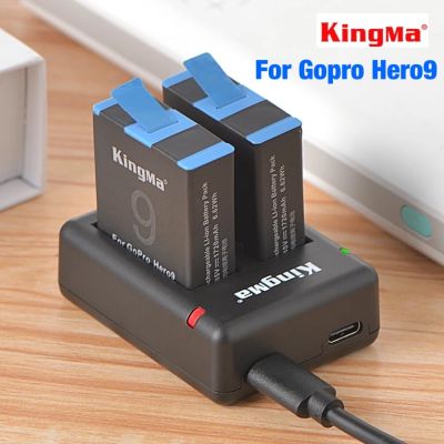 KingMa GoPro Hero 12 / 11 / 10 / 9 Battery and Charger For Gopro 9 / 10 / 11 / 12 แท่นชาร์จ และ แบตเตอรี่ ยี่ห้อ KingMa battery and Charger