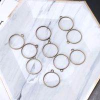 10Pcs Round Pendant Press Flower DIY UV Resin Blank Frame Bezel Jewelry Making