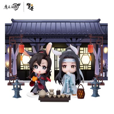 Genuine Mo Dao Zu Shi Action Figures Wei Wuxian Lan Wangji Night Candle Stays On The Moon Figure Q Ver Model Doll Toys Gift