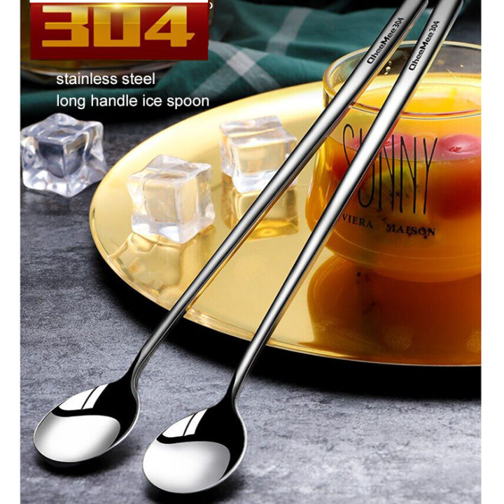 Buy Wholesale China Stainless Steel Straws Long Handle Spoon