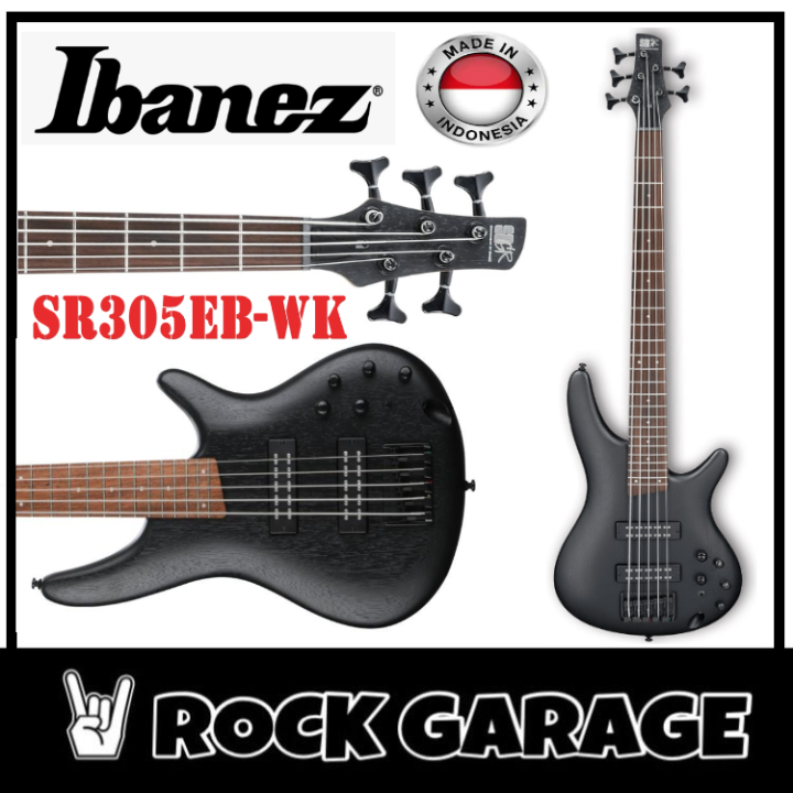 Ibanez SR305EB-WK Weathered Black 5-String Electric Bass Guitar ...