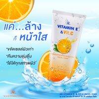 AR Vitamin E &amp; Vit C Brightening Glow  Facial Foam โฟมล้างหน้าส้มสด 150 g.