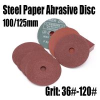 1/3PCS 100/125mm 4 Inch 5 Inch Steel Paper Abrasive Disc Grinding Sandpaper Sanding Discs Polishing Sheet For Angle Grinder Cleaning Tools