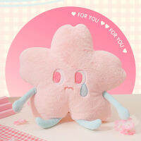 Kawaii Plush Sakura Flower หมอนยัดไส้สีชมพูอ่อนดอกซากุระโยนหมอนเบาะบ้านโซฟาตกแต่งหมอน