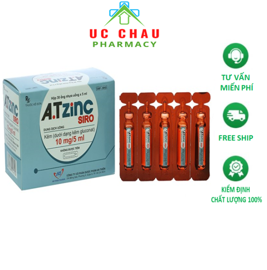 Dung dịch uống bổ sung kẽm a.t zinc 5ml hộp 30 ống - ảnh sản phẩm 1