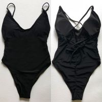 Female Thong Padded Sexy One Piece Swimsuit Solid Swimwear Women Adjustable Straps Bathing Suit Bodysuit Backless Beach Monokini