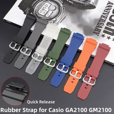Rubber for G SHOCK GA2100 GM2100 Farmhouse Oak Sport Release Watchband Wristband 16mm