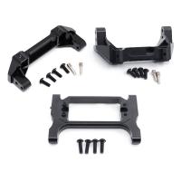 3-Piece Set for Traxxas TRX-4 Aluminum Alloy Anti-Collision Base Bumper Beam TRX4 Front and Rear Metal Replacement Black