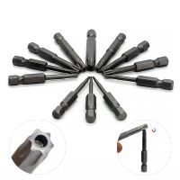 11/12Pcs Pentacle Star Screwdriver Bit 1/4 Hex Shank 50mm Magnetic Five Star Head Wrench Socket T5/T10/T15/T20/T25/T27/T30/T40