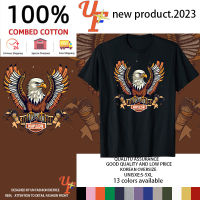 Eagle, รถจักรยานยนต์ Harley, เสื้อยืดแขนสั้นผู้ชายสไตล์เรโทร