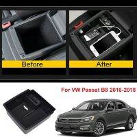 ที่เท้าแขน B8 VW Passat 2016 2017คอนโซลกล่องเก็บของกล่องใส่ถาดกล่องเดินทางอุปกรณ์ตกแต่งภายในการจัดเก็บ