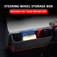 gthrrftdb Steering Wheel Side Storage Box Cell Phones Clutter Sunglasses Organizer For Tesla Model 3 Model Y Car Internal Accessories