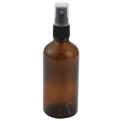 Amber Glass Spray Bottle with Black ATOMISER Sprays,Refillable Container for Essential Oil / Aromatherapy Use