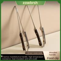 ZOWBRSH เหล็กไร้สนิม ที่คีบอาหาร ที่จับไม้จับ ปลายแหลม ที่คีบบาร์บีคิว ทนทานต่อการใช้งาน ทนทานสำหรับงานหนัก ที่คีบขนมปังอบ อุปกรณ์สำหรับห้องครัว