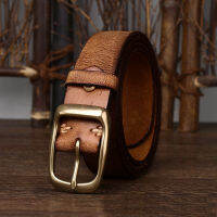 3.3CM High Quality Genuine Leather Belt Men Luxury Designer Belts Men Copper Buckle Cowskin Strap Male Belt For Jeans Cowboy