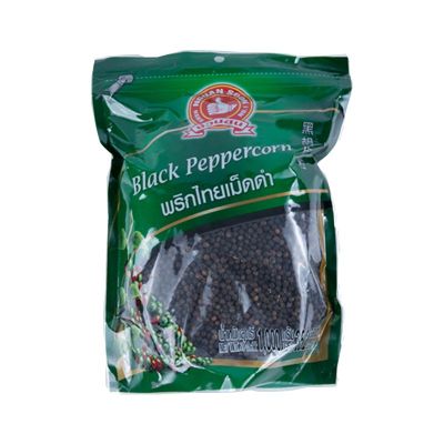 สินค้ามาใหม่! ตรามือที่ 1 พริกไทยเม็ดดำ 1000 กรัม No.1 Hand Brand Black Peppercorns 1000 g ล็อตใหม่มาล่าสุด สินค้าสด มีเก็บเงินปลายทาง