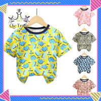 【New Arriva✨ 】Kids Summer Short Sleeves T-shirt Round Neck Casual Cotton Pullover Tops Cartoon Printing Shirt For Boys Girls✨