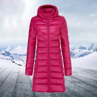 ZZOOI New Winter Women Duck Down Coat Parka Candy Color Jackets Women Long Duck Down Jacket Outwear Ultralight Hooded Coats Overcoat