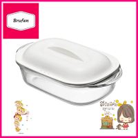 จานแก้ว+ฝา LOCKNLOCK EASY COOK 650 มล. สีขาวGLASS FOOD CONTAINER LOCKNLOCK EASY COOK 650ML WHITE **สินค้าแนะนำ**