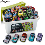 Amyove Pull Back Cars Toys Set Friction Power Alloy Casting Vehicles Mini