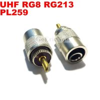 1 pcs RF Coax UHF PL-259 Male Solder RF Connector Plug For RG8 RG213 LMR400 7D-FB RG8X Coaxial Cable Adapter Gold Pin