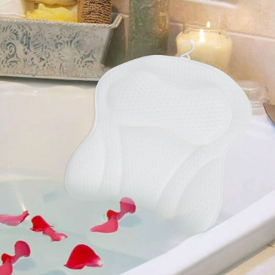 SPA Bath Pillow Neck Back Support Headrest Pillow for Home Hot Tub Bathroom Relaxing Bathtub Suction Cushion Accersories